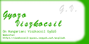 gyozo viszkocsil business card