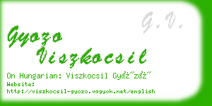 gyozo viszkocsil business card